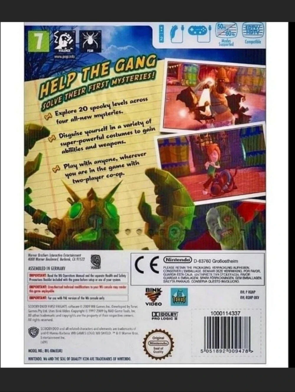 Scooby Doo First Frights Wii Game Scooby Doo Wii Game Scooby Doo Nintendo Wii